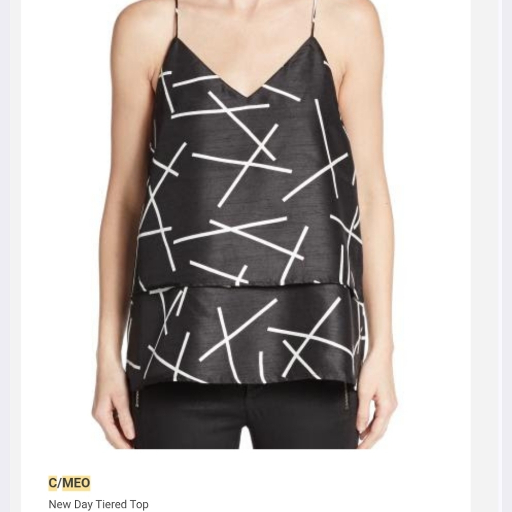 C/MEO Collective New Day Top – Black & White Print – NWT – Small